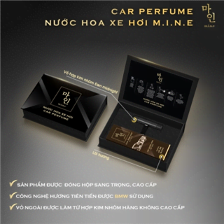 Nước hoa xe hơi Mine Đen – Hương Gỗ ấm Mine Car Perfume Midnight – Wood